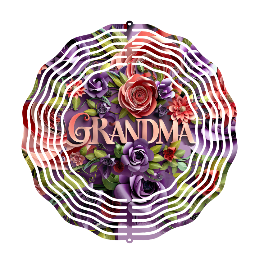 Grandma Flower Wind Spinner