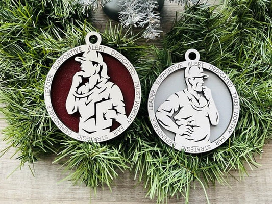 Coach Ornament/ Sports Coach/ Christmas Ornaments/ Sports Ornaments/ Coach Gift/ Male or Female/ Glitter or Standard Backer/ No Icons