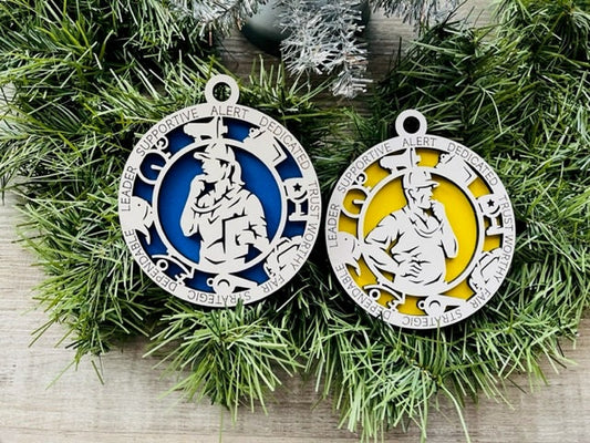 Coach Ornament/ Sports Coach/ Christmas Ornaments/ Sports Ornaments/ Coach Gift/ Male or Female/ Glitter or Standard Backer/ With Icons