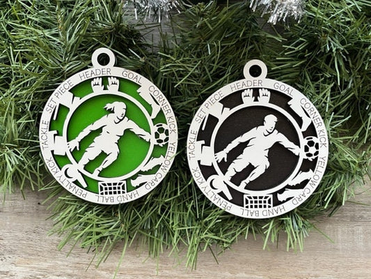 Soccer Goalie Ornament With Icons- Male or Female- Available Personalized