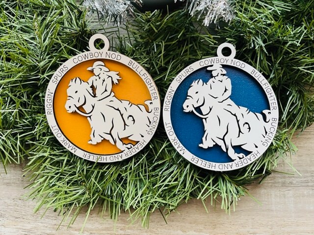 Horseback Riding Ornament/ Horse Back Rider Ornaments/ Horse Back Rider Gift/ Male or Female/ Glitter or Standard Backer/ No Icons