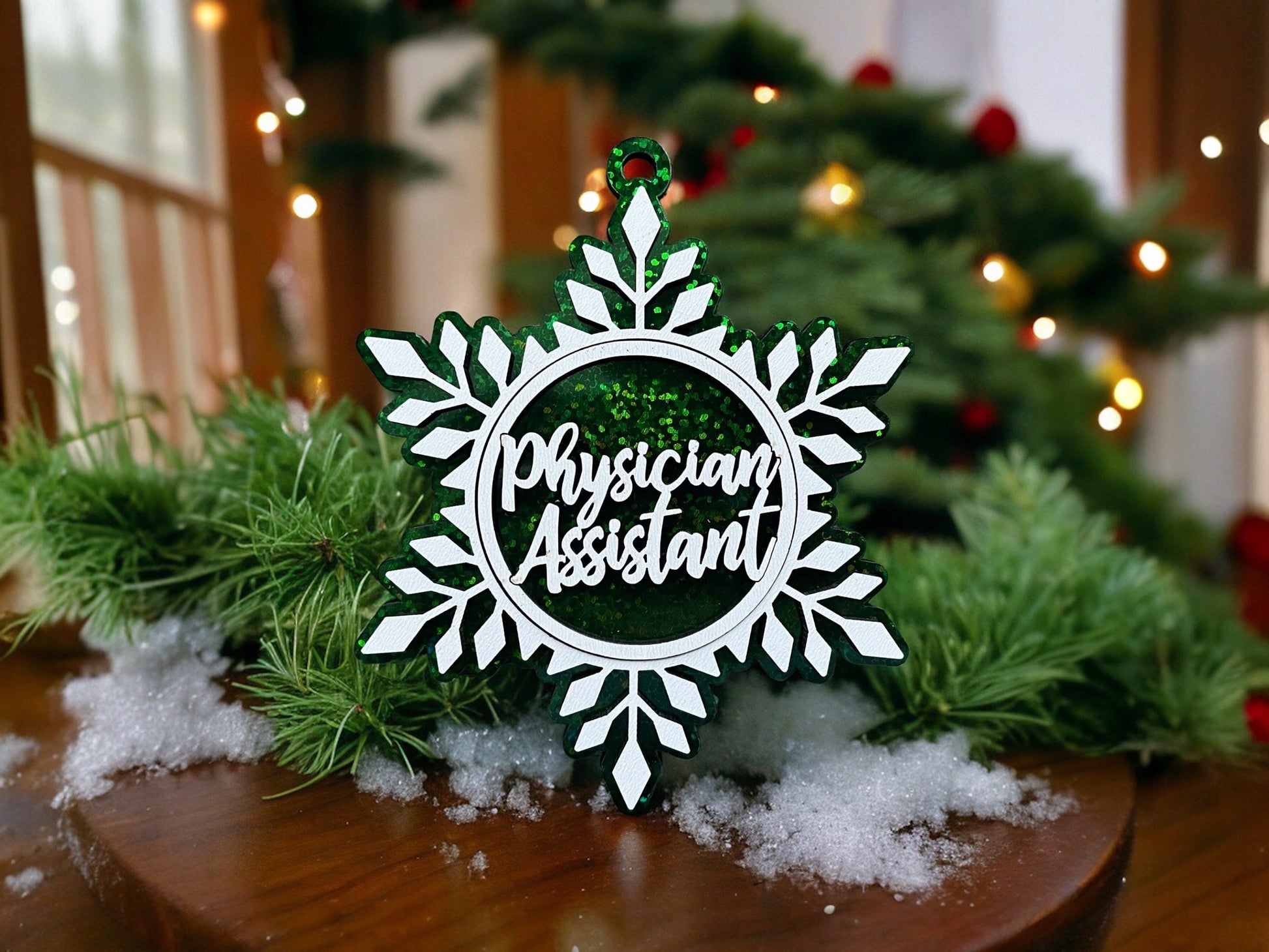 Physician Assistant Snowflake Ornament/ Physician Assistant Gift/ Physician Assistant Ornament/ Christmas Ornament/ Occupational Ornament