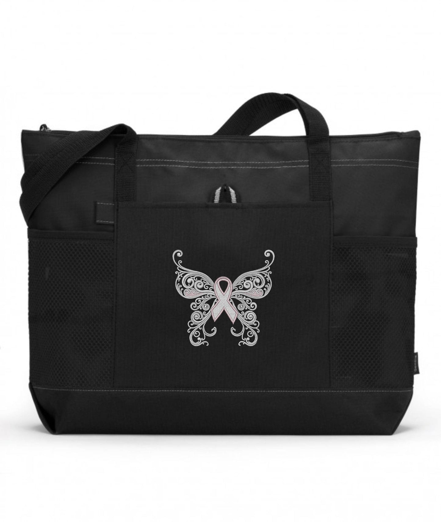 Butterfly Awareness Embroidered Tote Bag