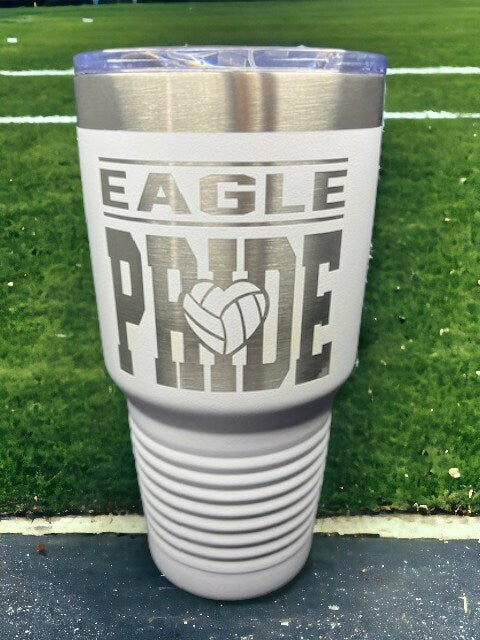 Volleyball Tumbler/ Personalized Mascot Tumbler/ Pride Tumbler/ Engraved Sport Tumbler/ Spirit Tumbler/ Spirit Gift/ Sport Gift/ 30 oz