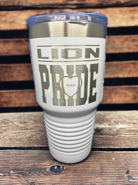 Football Tumbler/ Personalized Mascot Tumbler/ Pride Tumbler/ Engraved Sport Tumbler/ Spirit Tumbler/ Spirit Gift/ Sport Gift/ 30 oz