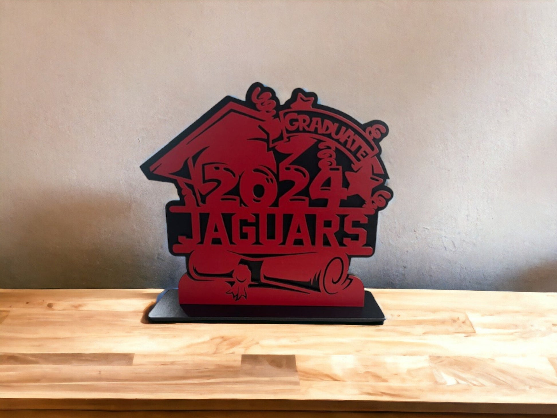 Jaguars Graduation Centerpiece/ 2024 Graduation Sign/ Personalized Graduation Sign/ Graduation Decorations/ Graduation 2024/ Jaguars Sign