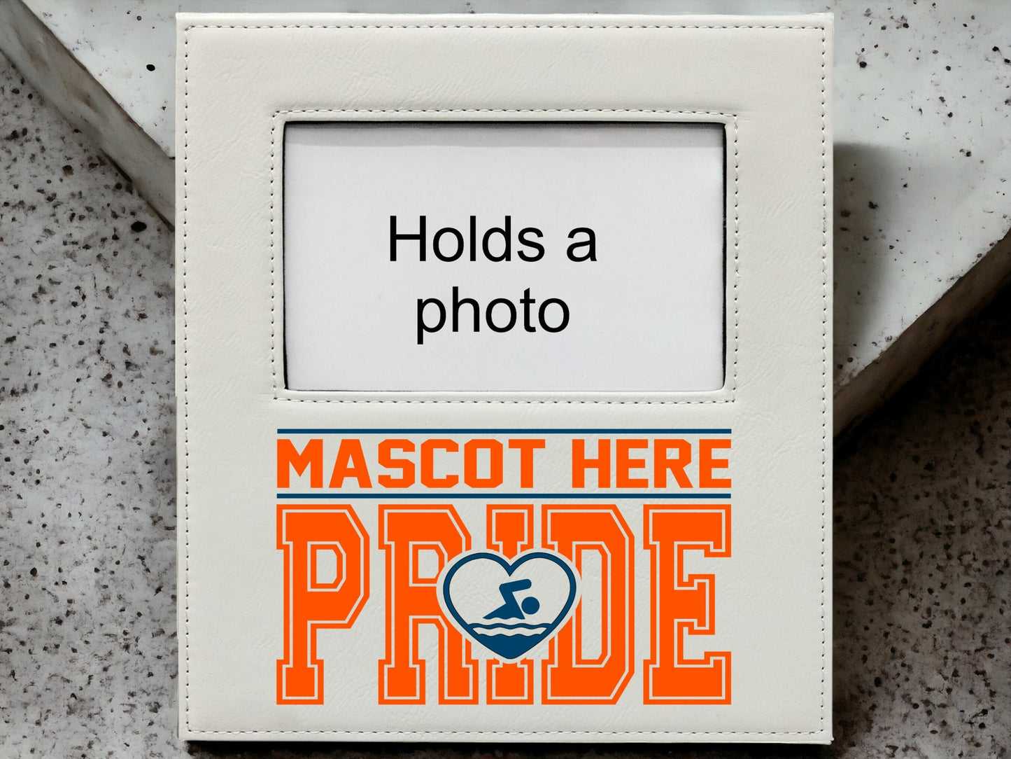 Swimming Frame/ Pride Frame/ Sports Frame/ Spirit Frame/ School Mascot Frame/ Leatherette Frame/ Senior Gift/ Team Gift/ Coach Gift