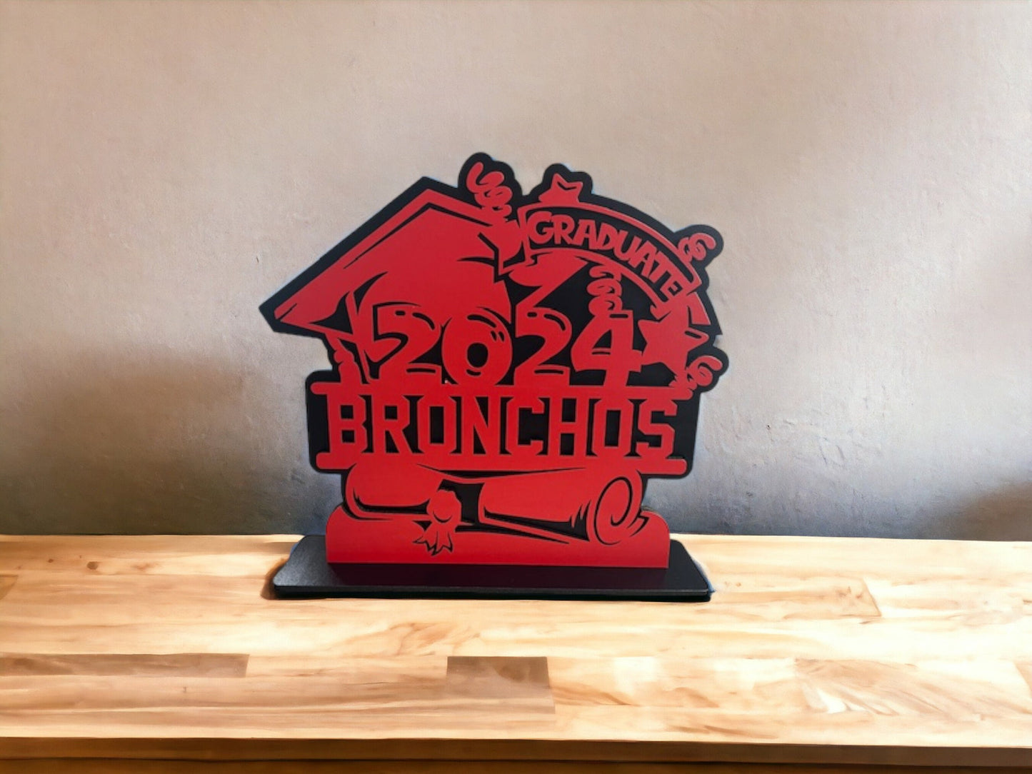 Bronchos Graduation Centerpiece/ 2024 Graduation Sign/ Personalized Graduation Sign/ Graduation Decorations/ Graduation 2024/ Bronchos Sign