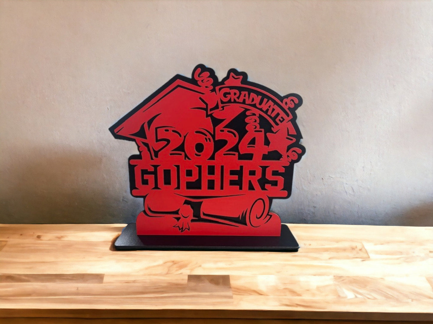 Gophers Graduation Centerpiece/ 2024 Graduation Sign/ Personalized Graduation Sign/ Graduation Decorations/ Graduation 2024/ Gophers Sign