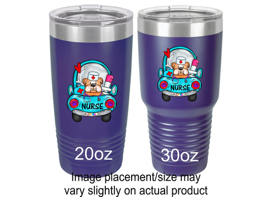 Nurse Truck Tumbler with Dog