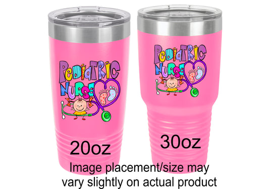 Pediatric Nurse Tumbler with Child